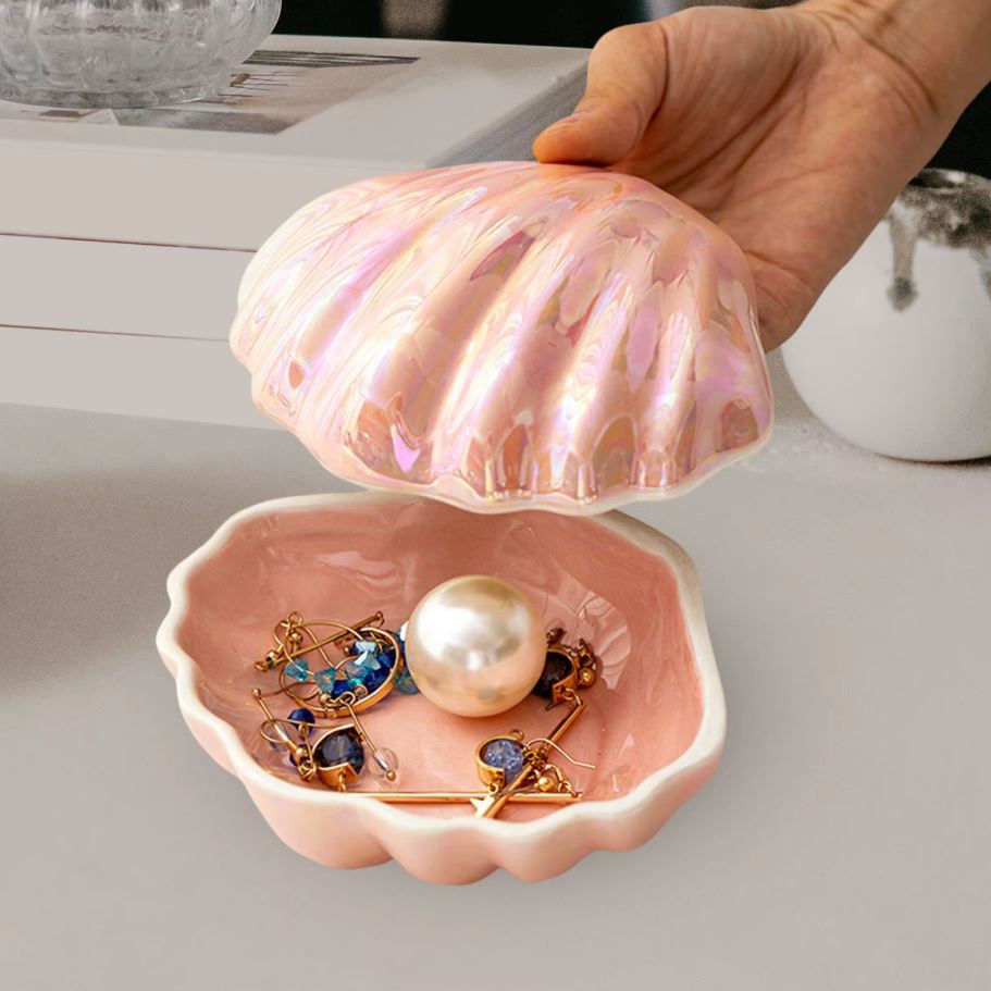 Boite a bijoux coquillage en céramique