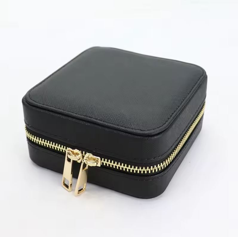 Boite à bijoux de voyage en cuir