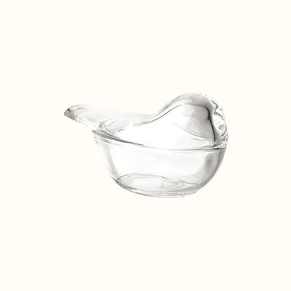 Petite boite à bijoux oiseau en verre