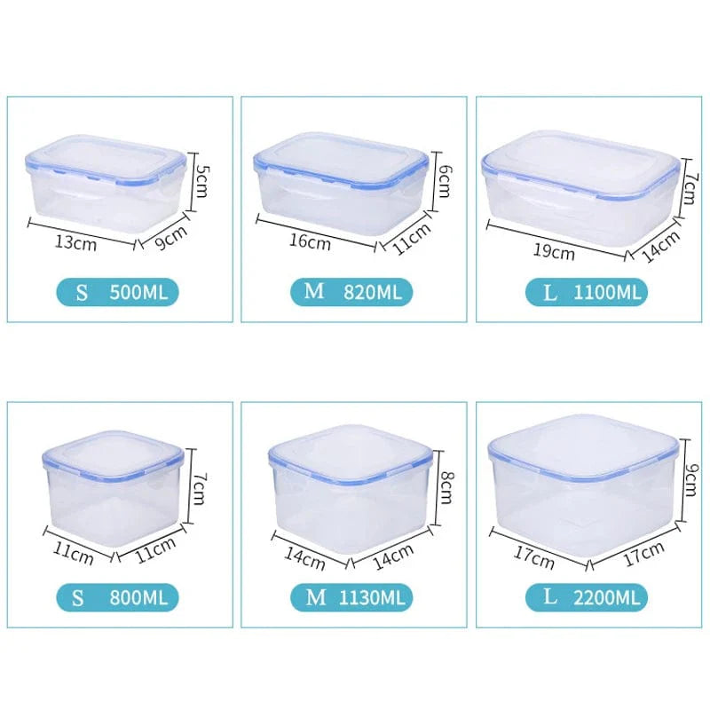 Boîte à lunch en plastique pour enfant 6 tailles - Eco-friendly, micro-ondable, hermétique