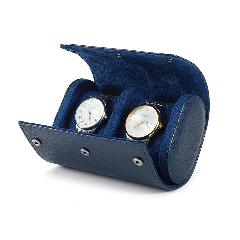Boîte de voyage pour 2 montres en cuir