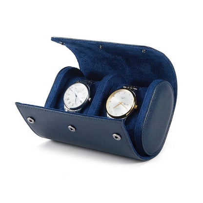 Boîte de voyage pour 2 montres en cuir