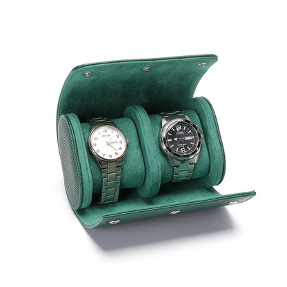 Boîte de voyage pour 2 montres en cuir