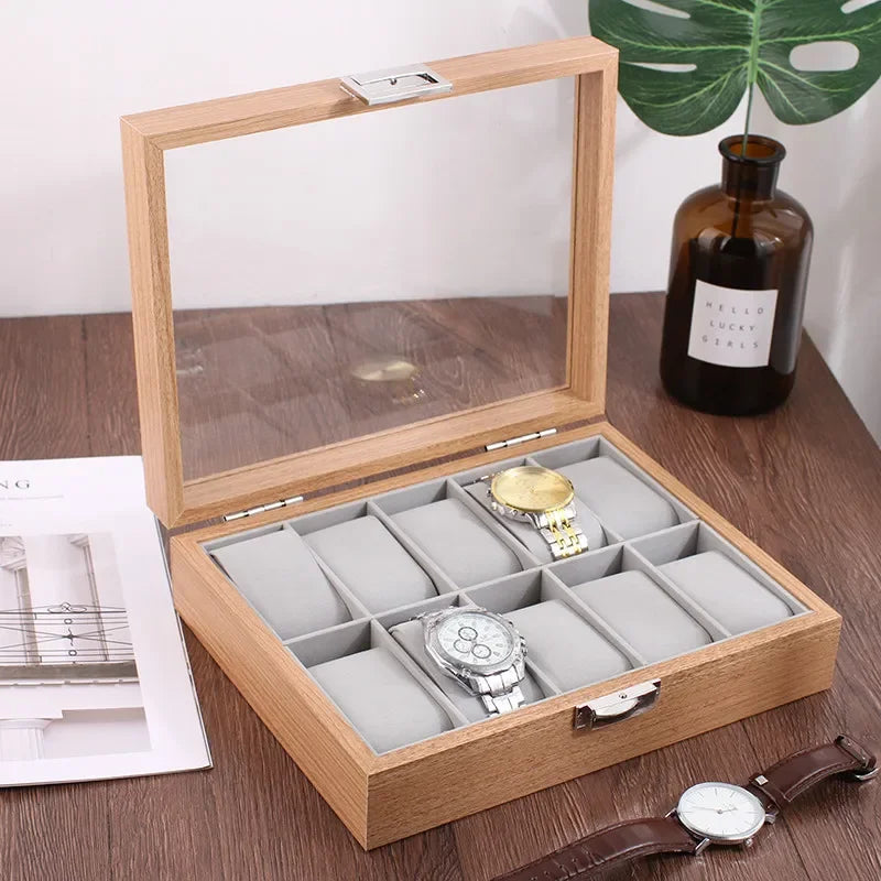 Boîte à montres en bambou – Rangement 3 à 10 montres