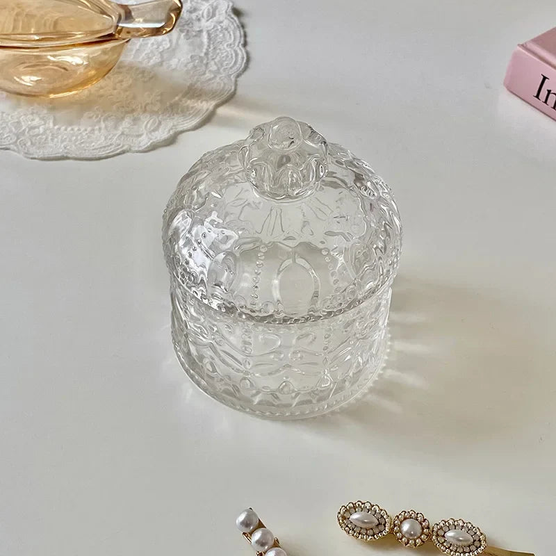 Boîte à bijoux couronne en verre