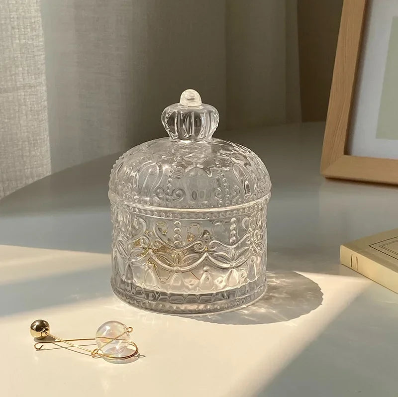 Boîte à bijoux couronne en verre