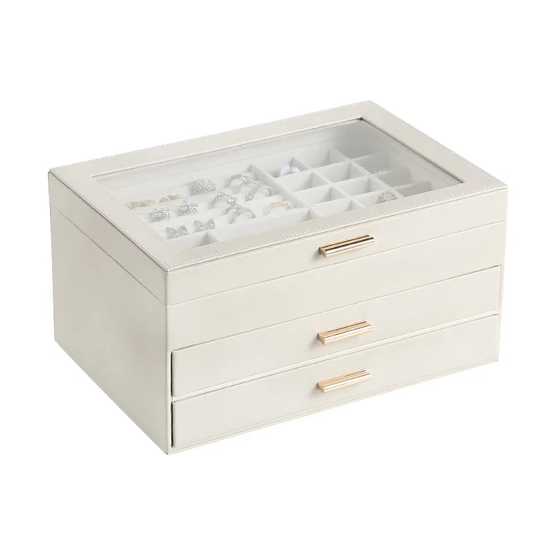 Boîte à bijoux de luxe à 3 niveaux