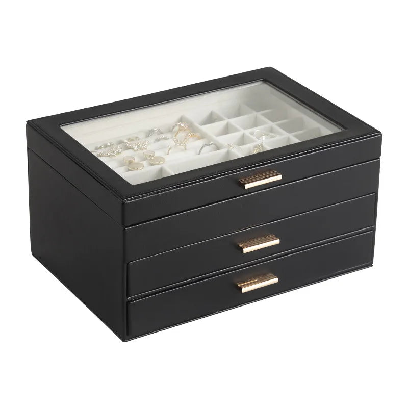 Boîte à bijoux de luxe à 3 niveaux