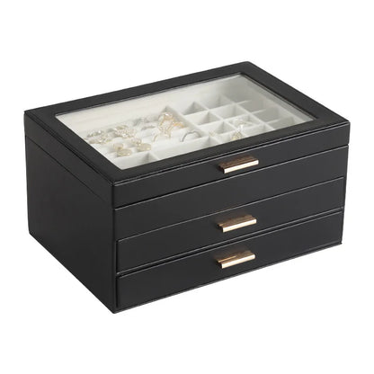 Boîte à bijoux de luxe à 3 niveaux