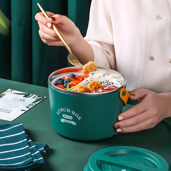 Boîte à Repas Chauffante Verte