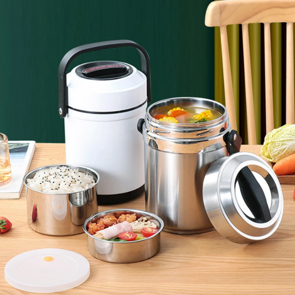 Boîte Repas Isotherme Chaud Blanche