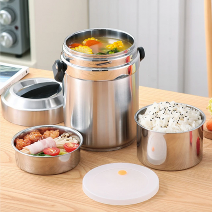 Boîte Repas Isotherme Chaud Grise