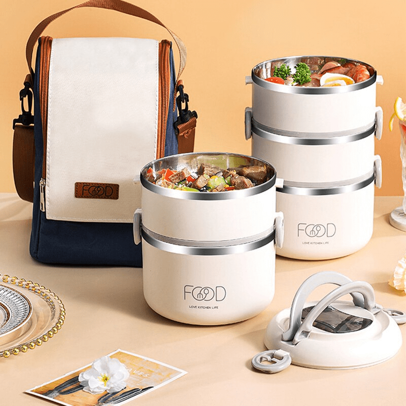 Boite Repas Inox Blanche
