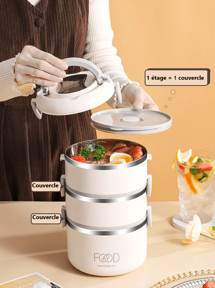 Boite Repas Inox Blanche