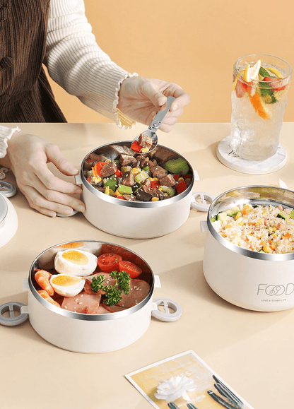 Boite Repas Inox Blanche