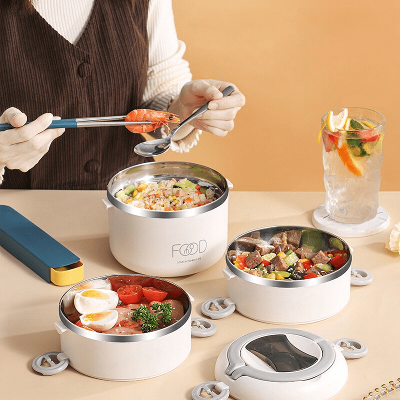 Boite Repas Inox Blanche