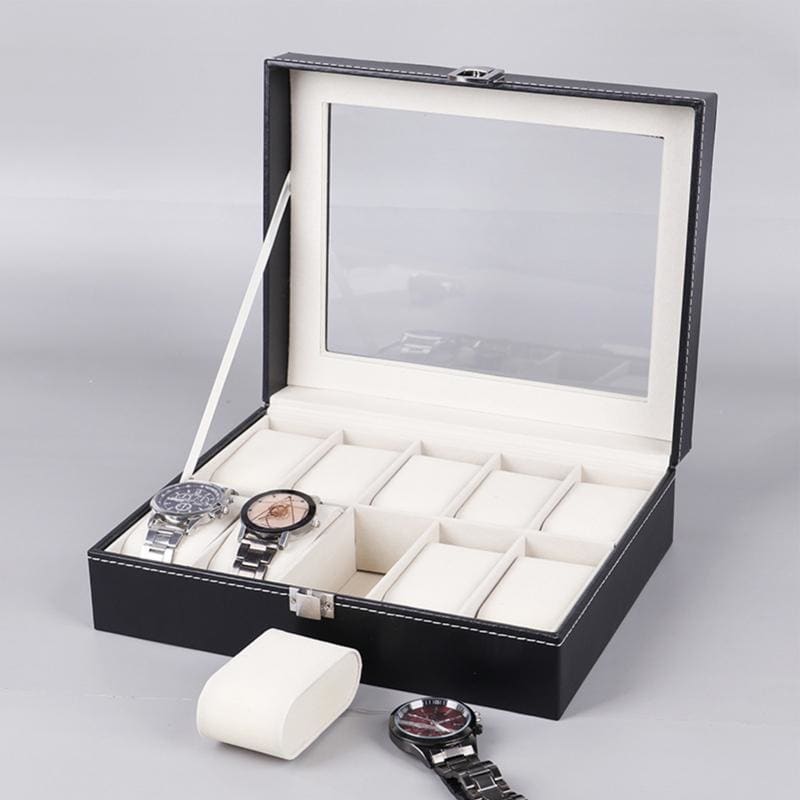 Boîte à montres en cuir – 2 à 10 emplacements