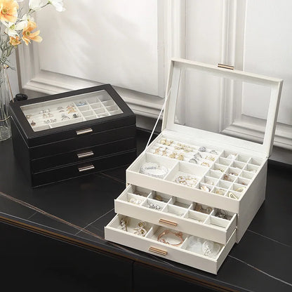 Boîte à bijoux de luxe à 3 niveaux