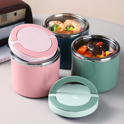 Lunch box isotherme inox bleue