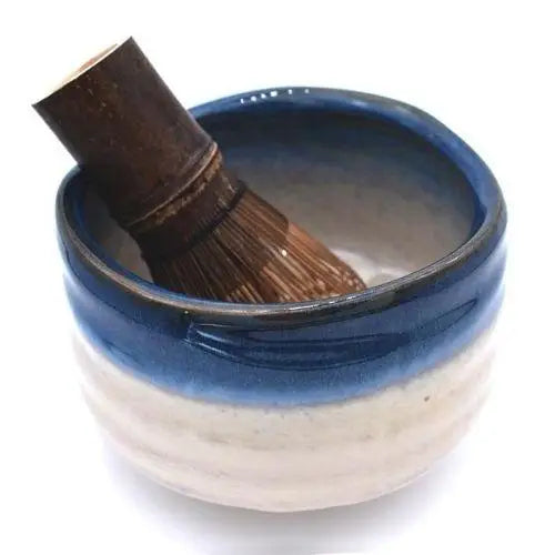Bol à Thé Chawan Japonais Bleu & Blanc
