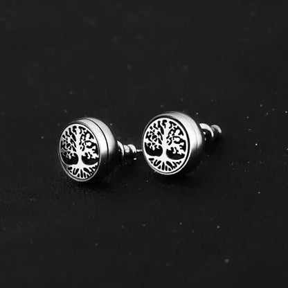 Boucle d'oreilles puces diffuseurs huiles essentielles - Arbre de vie