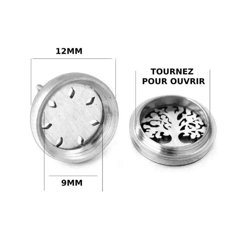 Boucle d'oreilles puces diffuseurs huiles essentielles - Arbre de vie