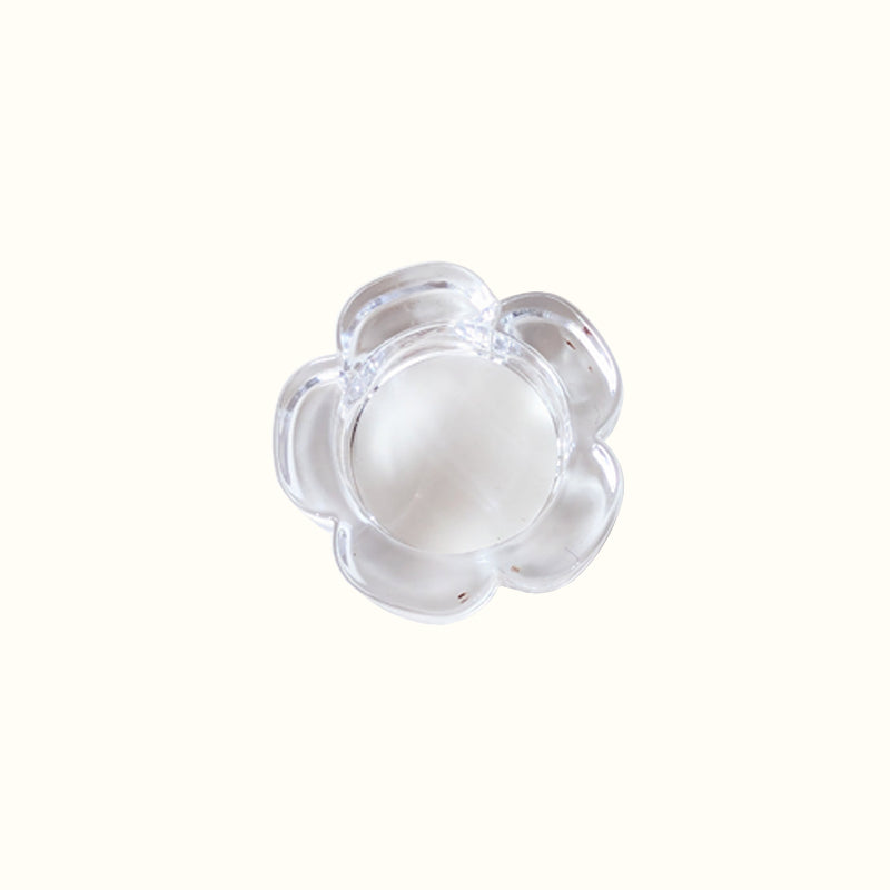 Bougeoir fleur en verre