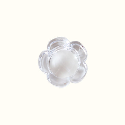 Bougeoir fleur en verre