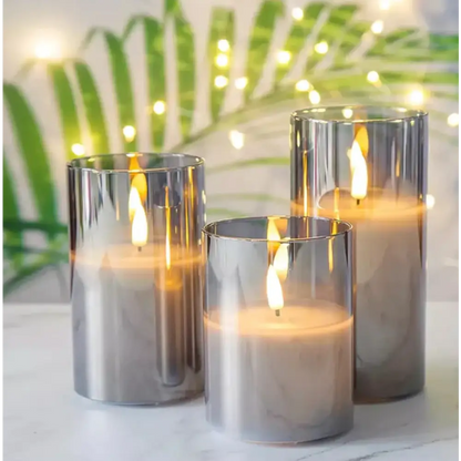 Bougies LED Premium sans flamme - Lot de 3