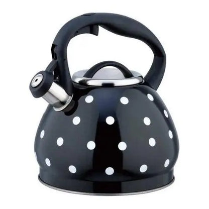 Bouilloire Noire Vintage à Pois
