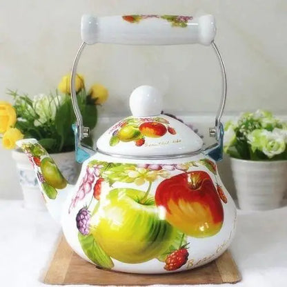 Bouilloire Porcelaine Fruits Vintage