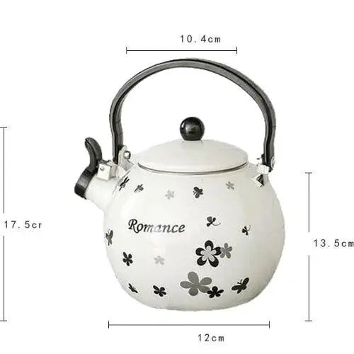 Bouilloire Sifflante Noir & Blanche