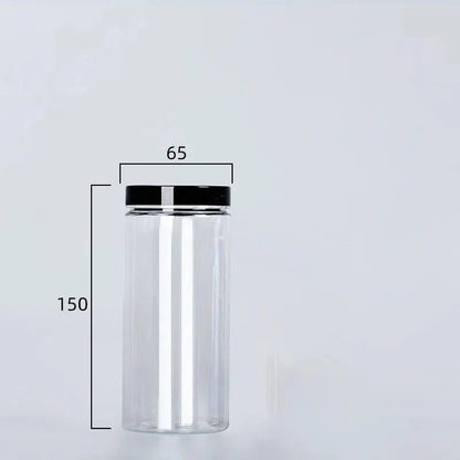 Bouteille de rangement circulaire à couvercle noir 440ml