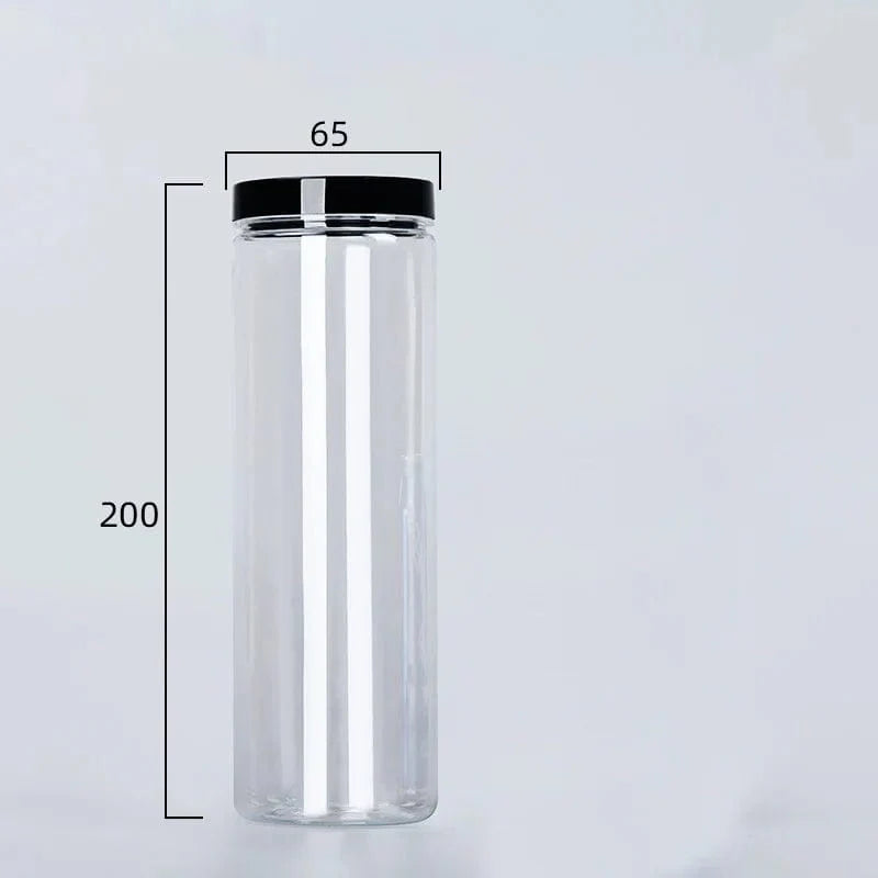 Bouteille de rangement circulaire à couvercle noir 630ml