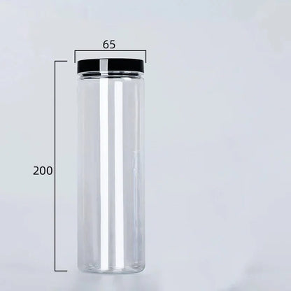 Bouteille de rangement circulaire à couvercle noir 630ml