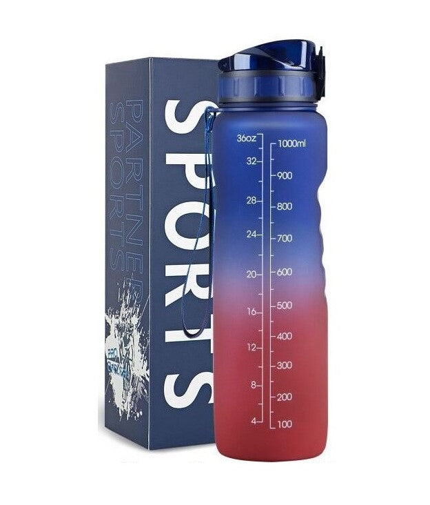 Gourde Sport 1L Bleu / Rouge