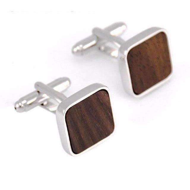 Boutons Boutons Manchettes Bois Carrés