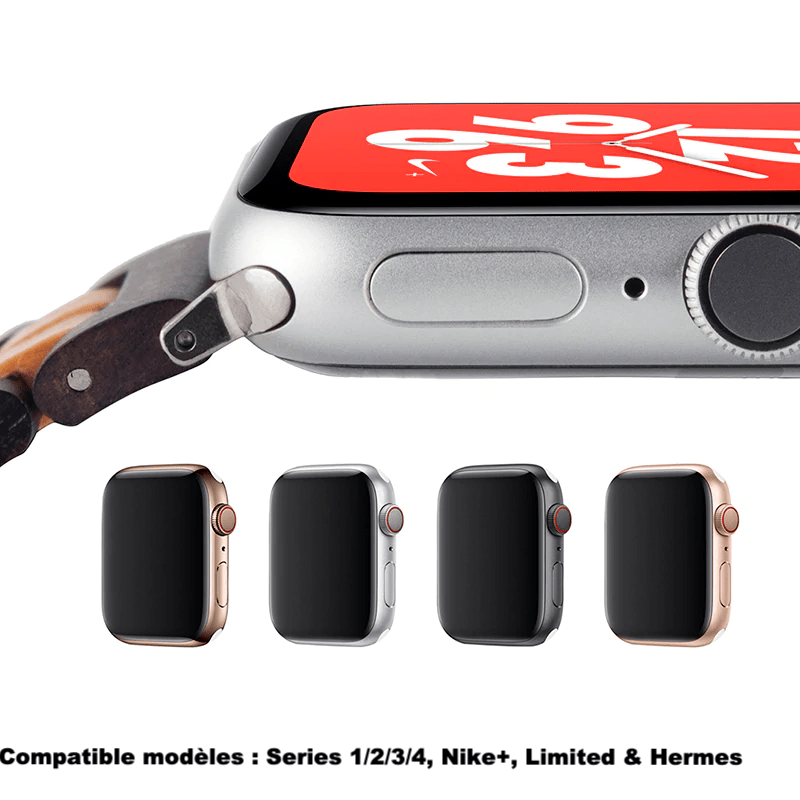 Bracelet Apple Watch en Bois