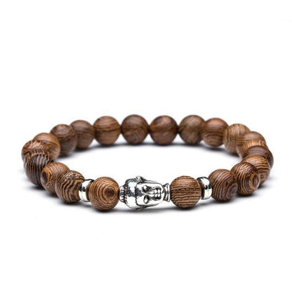 B020264 Bracelet  Bois Minimal - Bouddha