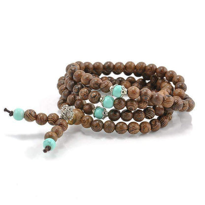 Bracelet Bois Twist - Turquoise