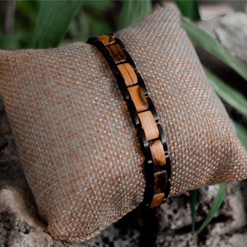 Bracelet en bois homme - Azuria Black