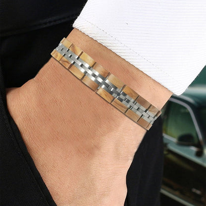 Bracelet Homme Bois - Raised Olive