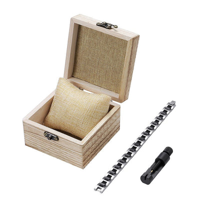 Bracelet Homme Bois - Steel Black
