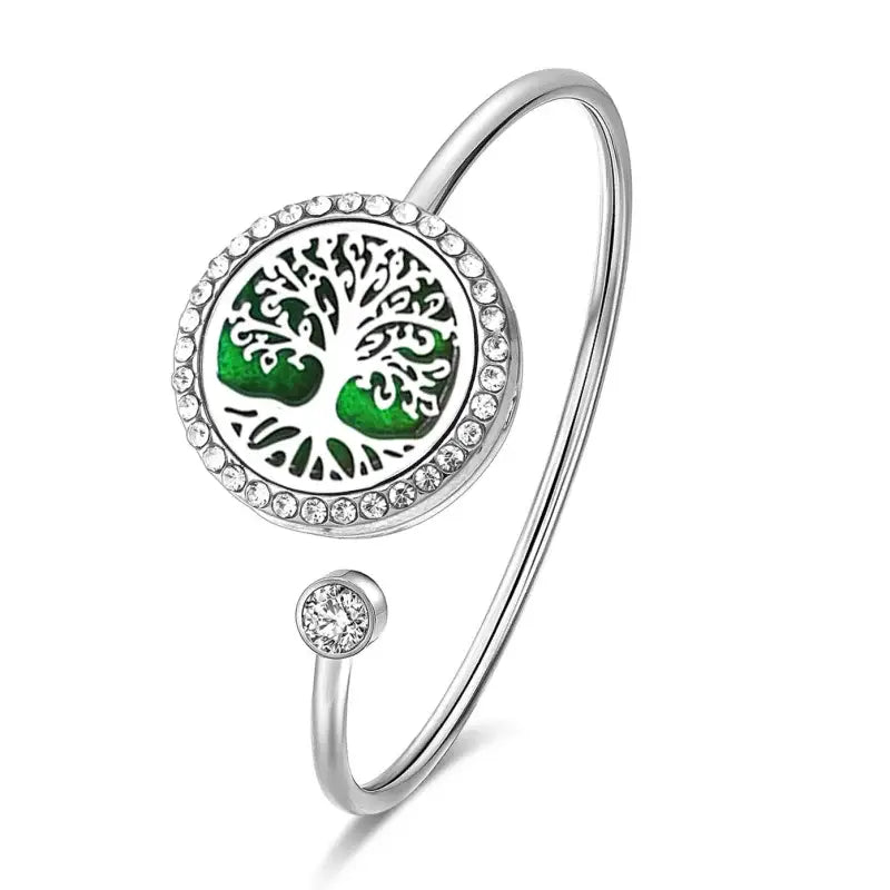 Bracelet jonc diffuseur huiles essentielles - Arbre de vie