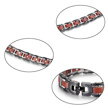 Bracelet magnetique bois - Griffed Acajou