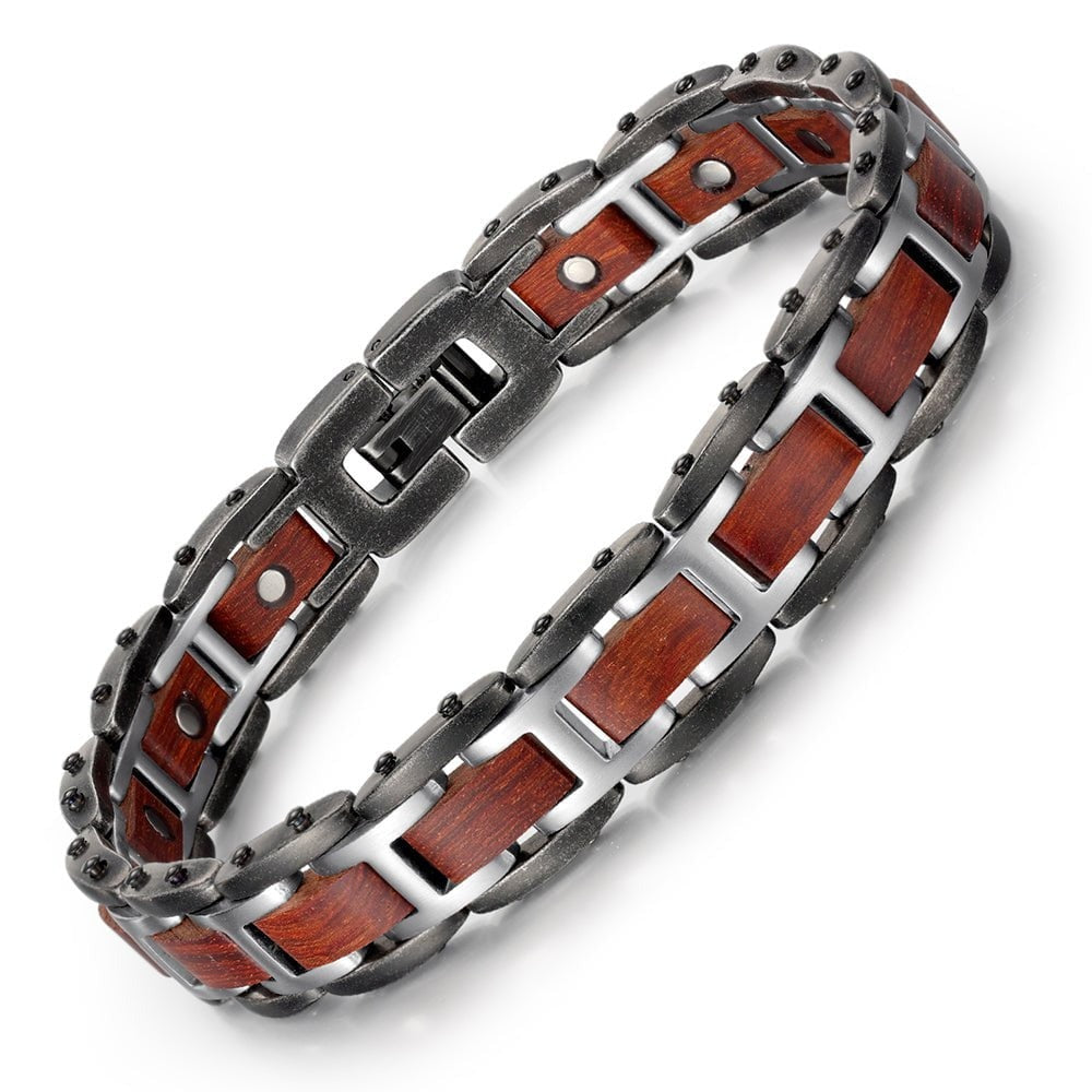 Bracelet magnetique bois - Griffed Acajou
