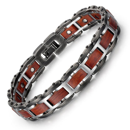 Bracelet magnetique bois - Griffed Acajou