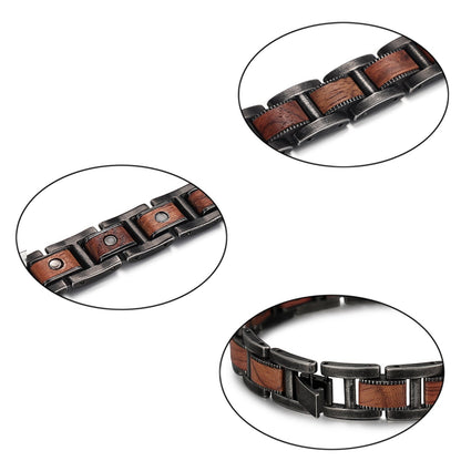 Bracelet magnetique bois - Marshal