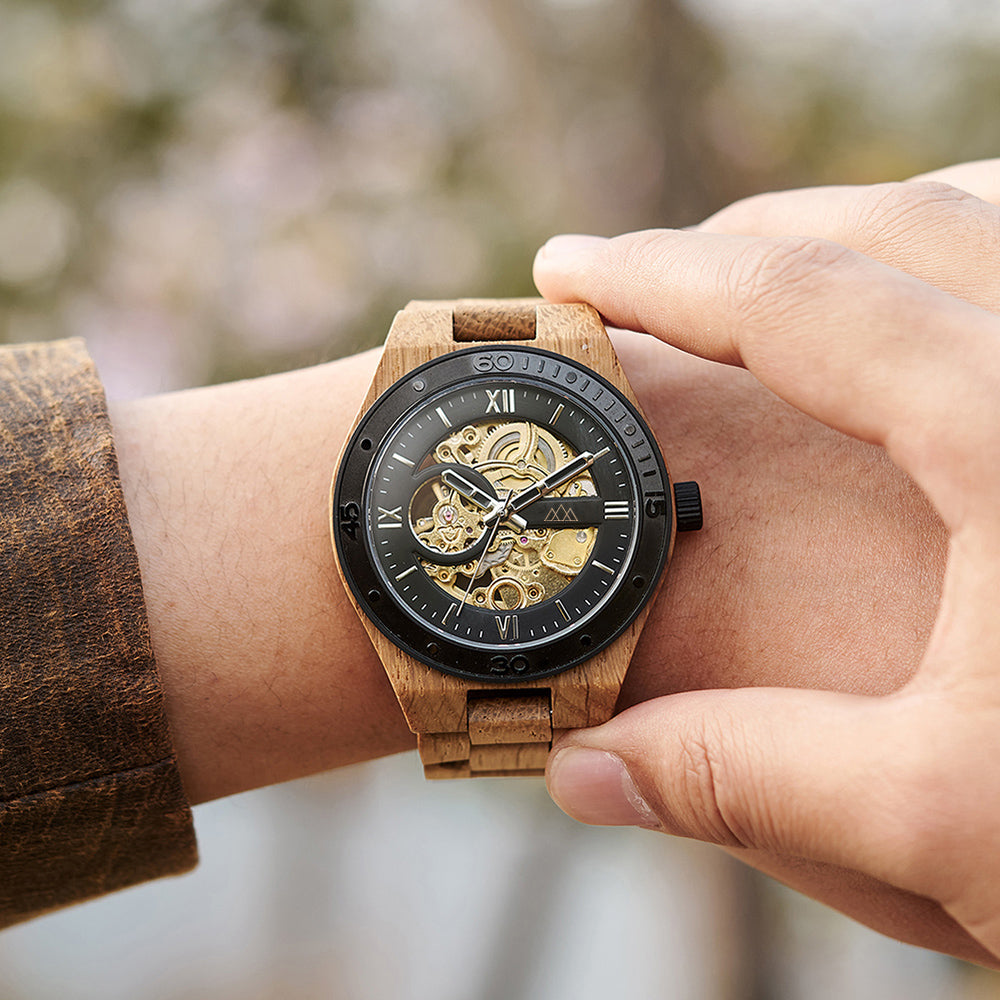 Montre Mécanique pour Homme en Bois - Supernova
