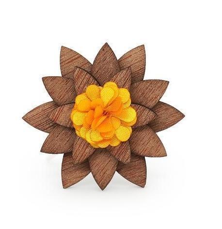 Yellow Broche en bois - Euphoria